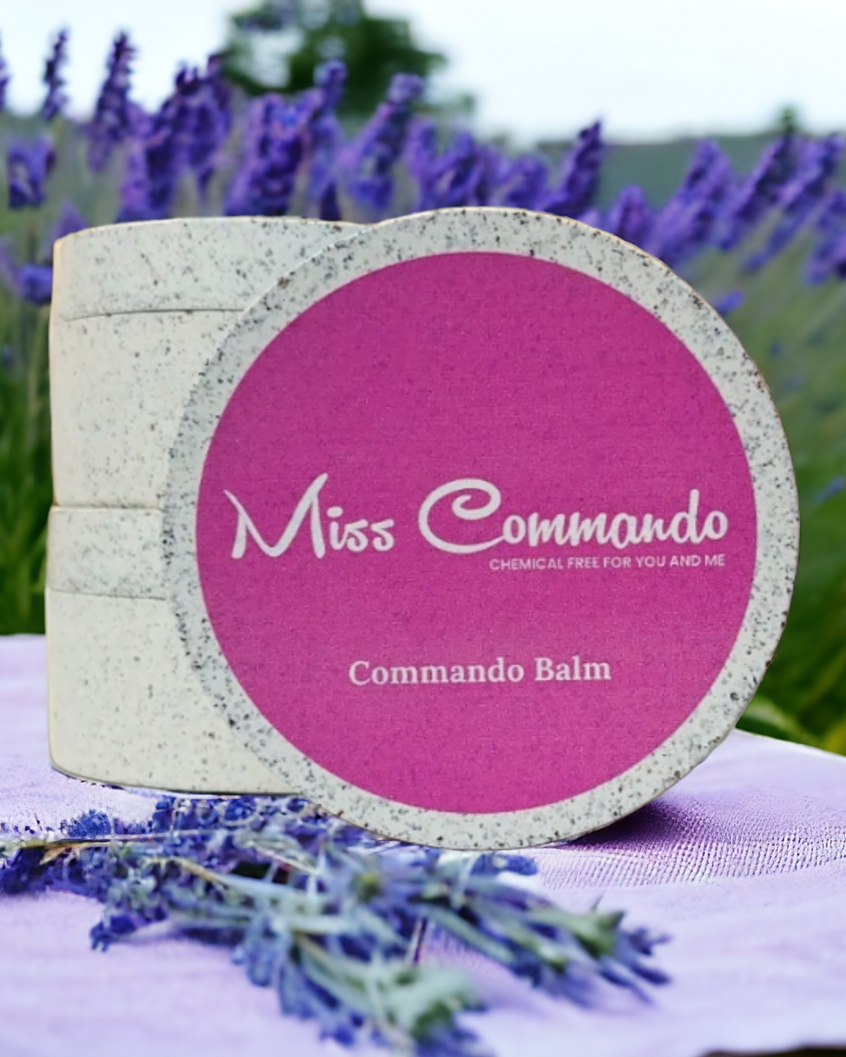 Shea Butter Balm in biodegradable container for dry skin care