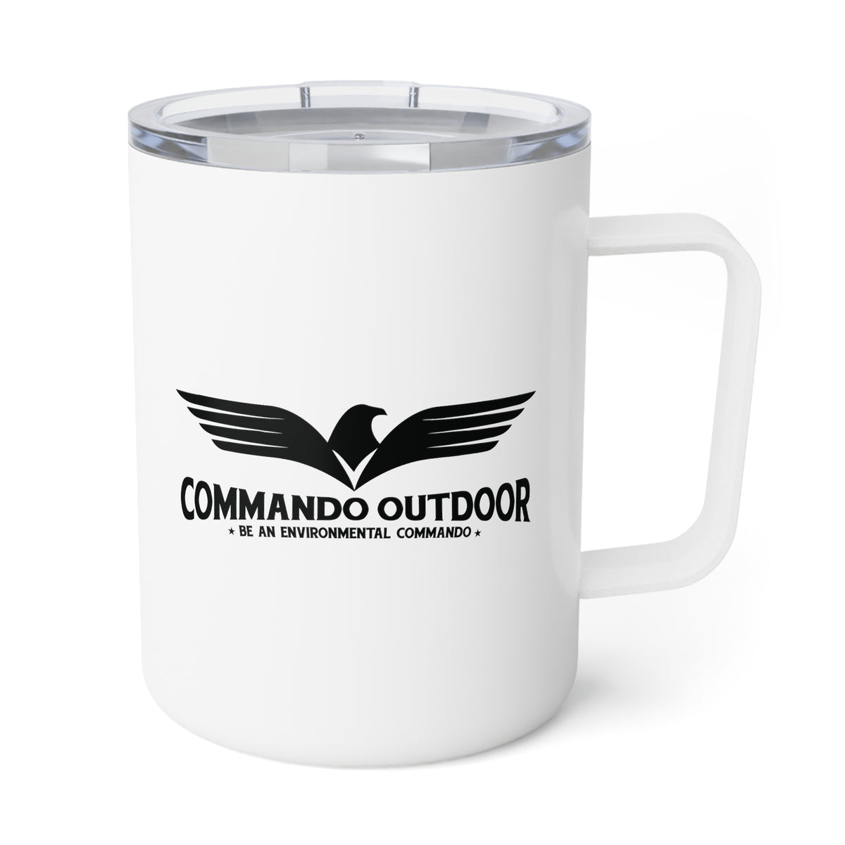 Insulated coffee mug, stainless steel, 10oz for outdoor use